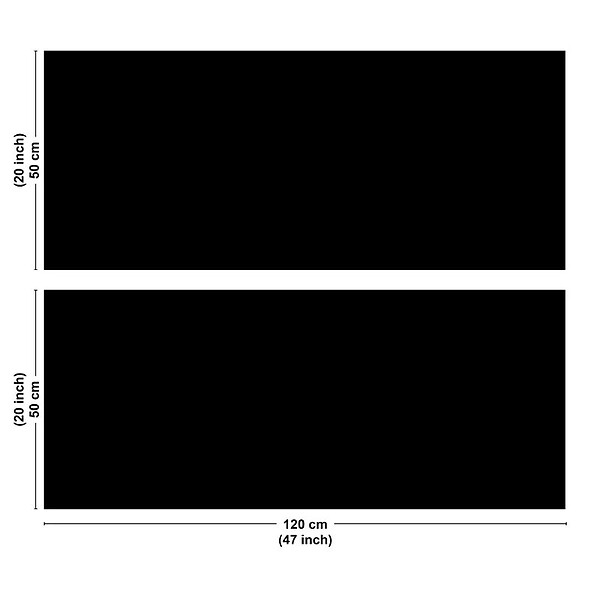 99DECO - Crédence cuisine en aluminium - essentiel noir - 240x50 cm (en 2 bandeaux) - large