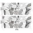 99DECO - Crédence cuisine en aluminium - floral noir - 240x50 cm (en 2 bandeaux) - vignette