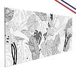 99DECO - Crédence cuisine en aluminium - floral noir - 240x50 cm (en 2 bandeaux) - vignette