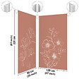 99DECO - Lot de 2 panneaux de douche en aluminium (90x220 & 120x220 cm) + profilés blanc - Charme - Blanc et Terracotta - vignette