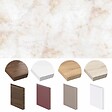 99DECO - Crédence cuisine en aluminium - effet marbre brun - 360x50 cm (en 3 bandeaux) - vignette