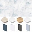 99DECO - Crédence cuisine en aluminium - effet marbre bleu - 300x20 cm (en 3 bandeaux) - vignette