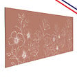 99DECO - Crédence cuisine en aluminium - motif floral terracotta et blanc - 200x20 cm (en 2 bandeaux) - vignette