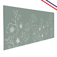 99DECO - Crédence cuisine en aluminium - motif floral vert et blanc - 200x20 cm (en 2 bandeaux) - vignette