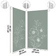 99DECO - Lot de 2 panneaux de douche en aluminium (90x220 & 120x220 cm) + profilés blanc - Charme - Blanc et Vert - vignette