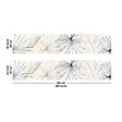 99DECO - Crédence cuisine en aluminium - floral noir et doré - 200x20 cm (en 2 bandeaux) - vignette