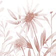 99DECO - Fond de hotte en aluminium - motif floral ocre - 70x60 cm - vignette