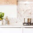 99DECO - Crédence cuisine en aluminium - floral terracotta - 200x20 cm (en 2 bandeaux) - vignette