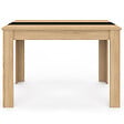 ID MARKET - Table à manger rectangle ROZY 4 personnes façon hêtre et noire 110 cm - vignette