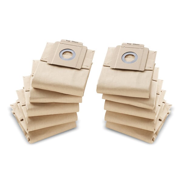 KARCHER - Lot de 10 sacs filtrants papier Kärcher T71  T91  T101  69043330 - large