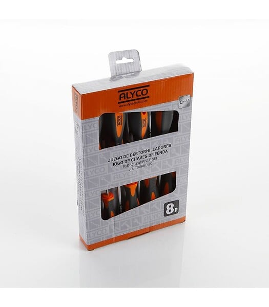 ALYCO - Set de 8 Tournevis Alyco Orange 170450 - large