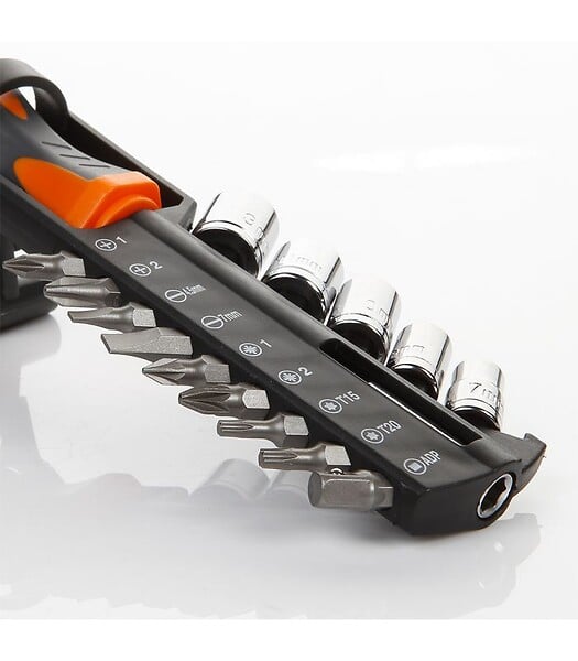 ALYCO - Set 15Pcs Adaptateur+Douilles+Embouts Alyco Orange Alyco 170461 - large