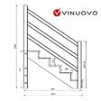 VINUOVO - Escalier extérieur VENEZIA Rambarde à gauche - 5 marches H88cm L-120cm avec contremarches - vignette