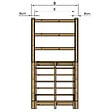 VINUOVO - MILANO - Escalier en bois 7 marches H122 cm - sans contre-marche - Palier L120 x P189 cm - Escalier rambardes des 2 côtés,Palier à droite et en face - vignette
