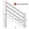 VINUOVO - Escalier extérieur VENEZIA Rambarde des 2 côtés - 6 marches H105cm L-120cm avec contremarches - vignette