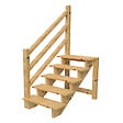 VINUOVO - Escalier extérieur VENEZIA Rambarde à gauche - 5 marches H88cm L-120cm sans contremarche - vignette