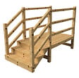 VINUOVO - MILANO - Escalier en bois 3 marches H54 cm - avec contre-marches - Palier L120 x P189 cm - Rambardes escalier et palier des 2 côtés - vignette