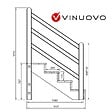 VINUOVO - Escalier extérieur VENEZIA Rambarde à droite - 4 marches H71cm L-120cm avec contremarches - vignette