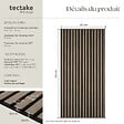 TECTAKE - Panneaux acoustiques décoratifs en MDF placage bois véritable chêne foncé 110x50cm absorption phonique insonorisation murale - vignette