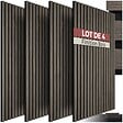 TECTAKE - Panneaux acoustiques muraux décoratifs chêne gris 110x50cm lot 4 pièces en MDF placage bois véritable absorption phonique insonorisation - vignette