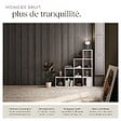 TECTAKE - Panneaux acoustiques muraux décoratifs chêne gris 110x50cm lot 4 pièces en MDF placage bois véritable absorption phonique insonorisation - vignette