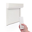 AVOSDIM - Volet roulant electrique radio Alu Blanc - L120 x H140 cm - Motorise avec telecommande incluse - Recoupable - vignette