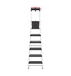 HAILO - Escabeau de sécurité pliable en aluminium 6 marches larges Hailo L100 - vignette