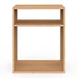 ID MARKET - Lot de 2 tables de chevet NORA avec rangements ouverts effet lattes et bois - vignette