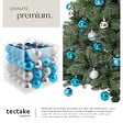 TECTAKE - Lot de 64 boules de Noël argentées et bleues argentées/bleues - vignette