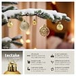 TECTAKE - Lot de 100 boules de Noël dorées assorties jaune or - vignette