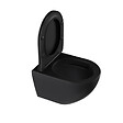 SWISS AQUA TECHNOLOGIES - Swiss Aqua Technologies Fusion WC suspendu avec abattant SoftClose et fixations invisibles, rinçage Vortex, noir mat (SATFUS010RTORPBKM) - vignette