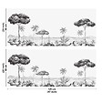 99DECO - Crédence cuisine en aluminium - motif plage noir - 240x50 cm (en 2 bandeaux) - vignette