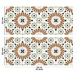 99DECO - Crédence cuisine en aluminium - effet carreaux de ciment marron et vert - 240x50 cm (en 2 bandeaux) - vignette
