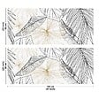 99DECO - Crédence cuisine en aluminium - floral noir et doré - 240x50 cm (en 2 bandeaux) - vignette