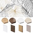 99DECO - Crédence cuisine en aluminium - floral noir et doré - 240x50 cm (en 2 bandeaux) - vignette