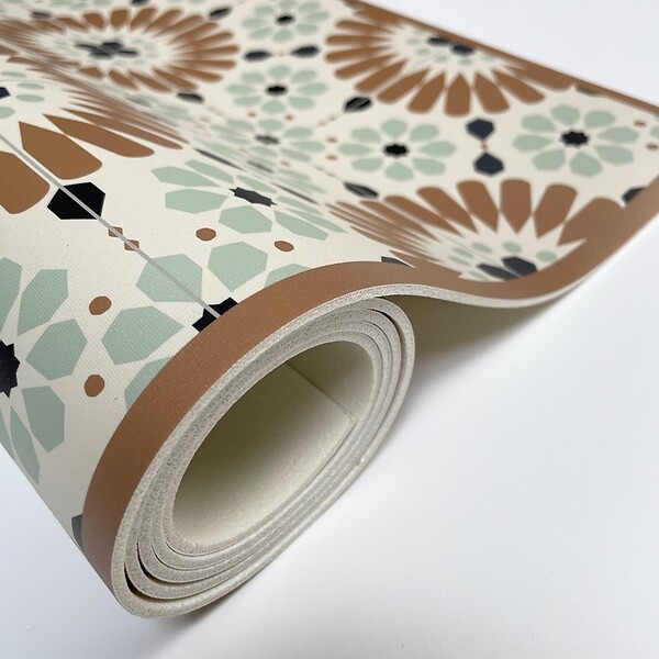 99DECO - Tapis antidérapant - Marsiho - vinyle - int./ext. - Rouge - 120x200cm - large