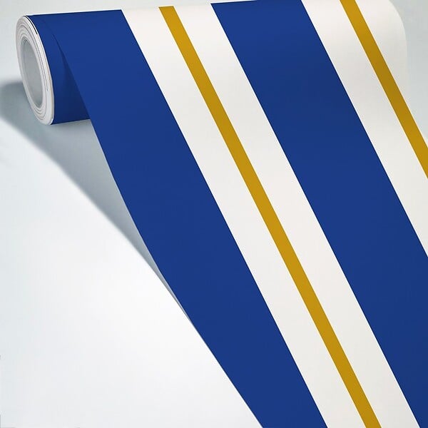 99DECO - Papier peint raccordable - Bari - Bleu - intissé : 150g/m² - 4 lés : 192x270cm - large