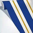 99DECO - Papier peint raccordable - Bari - Bleu - intissé : 150g/m² - 4 lés : 192x270cm - vignette