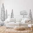 99DECO - Papier peint panoramique - Provence - Gris - intissé : 150g/m² - 7 lés : 336x270cm - vignette