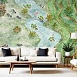 99DECO - Papier peint panoramique - Rivière - Aquarelle - intissé : 150g/m² - 7 lés : 336x270cm - vignette