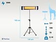 PURLINE - Chauffage halogène 3000W pour une utilisation intérieure ou extérieure - vignette
