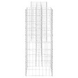 VIDAXL - vidaXL Jardinière à  gabion en H Fil d'acier 260x40x100 cm - vignette