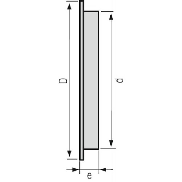 NICOLL - Grille de ventillation ronde à encastrer Ø 198 mm - large