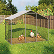 ID MARKET - Enclos poulailler 3 m² parc grillagé 2,20x1,4 M acier galvanisé - vignette