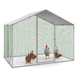 ID MARKET - Enclos poulailler 3 m² parc grillagé 2,20x1,4 M acier galvanisé - vignette