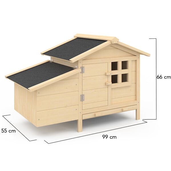 ID MARKET - Poulailler sur pilotis avec pondoir en bois - large
