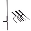 ID MARKET - Kit clôture filet à poules 24 M avec porte 9 piquets double pointe - vignette