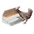 ID MARKET - Mangeoire XL pour poules distributeur automatique à pédale en acier 5 KG - vignette