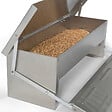 ID MARKET - Mangeoire XL pour poules distributeur automatique à pédale en acier 5 KG - vignette