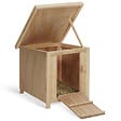 ID MARKET - Lot de 3 clapiers en bois pondoirs pour poules nichoirs avec fond - vignette